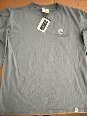 Simply Southern Long-Sleeve Crewneck Shirt - Light Blue